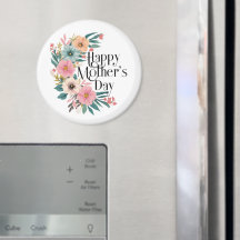 Happy Mothers Day Right Side Flowers Peach Pink Cr