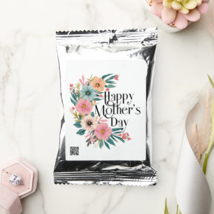 Happy Mothers Day Right Side Flowers Pink Peach Cr Coffee Drink Mix