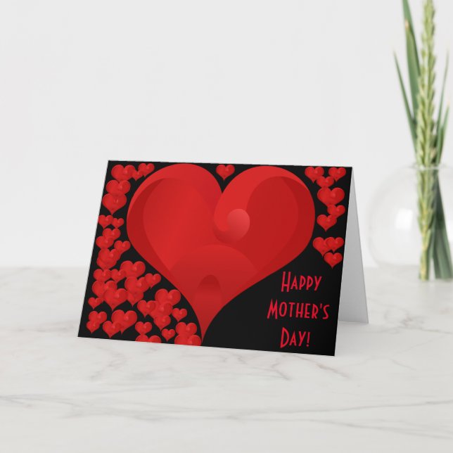 Happy Mother's Day Romantic Sweet Love Hearts Card (Front)