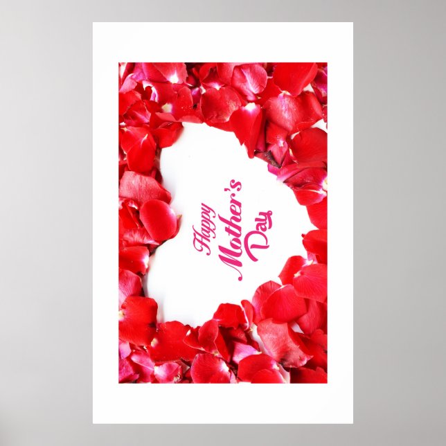 Happy Mothers Day Rose Petal Poster (Front)