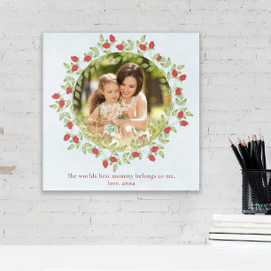 Happy Mother's Day Rose Watercolor Floral Photo Acrylic Print