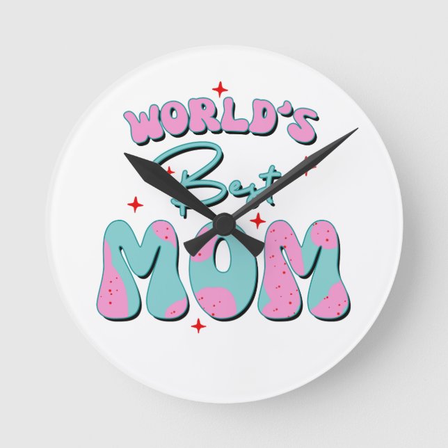 Happy Mothers Day Round Clock (Front)