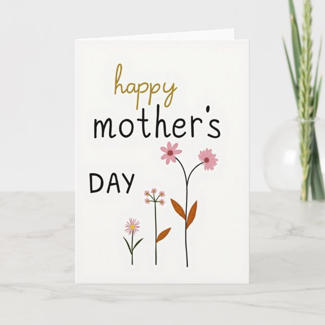 Happy Mothers Day Script Card (Front)