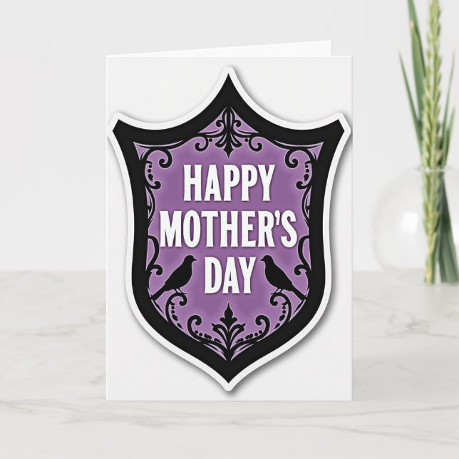 Happy Mothers Day Shield Card (Front)
