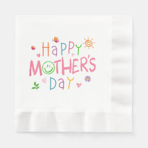 Happy Mothers Day Shirt For Toddler Baby Kids Sayi Napkins