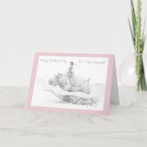 Happy Mother's Day Side Saddle Hippo Card
