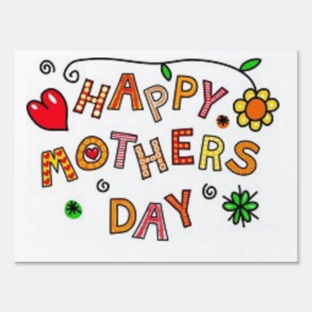 Happy Mothers Day Sign (Front)