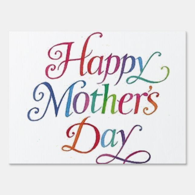 Happy Mothers Day Sign (Back)