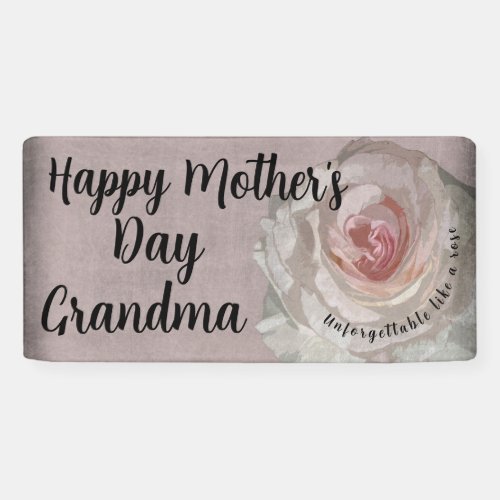 Happy Mothers Day Sign Rose Pink Banner Decor 