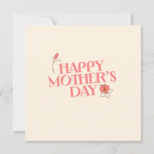 happy mothers day simple and elegant card