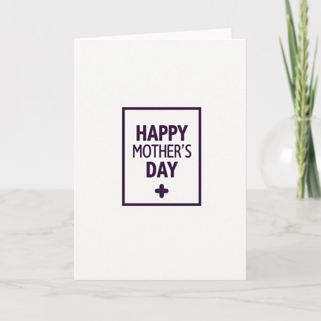 Happy Mothers Day Simple Card (Front)