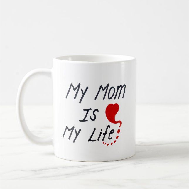 happy mother's day simple handwritten personalized coffee mug (Left)