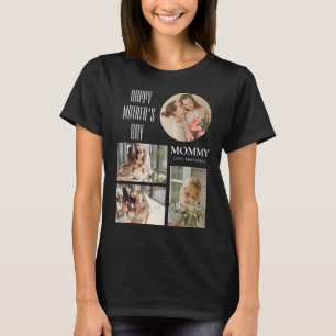Happy Mothers Day   Simple Modern Script 4 Photo  T-Shirt
