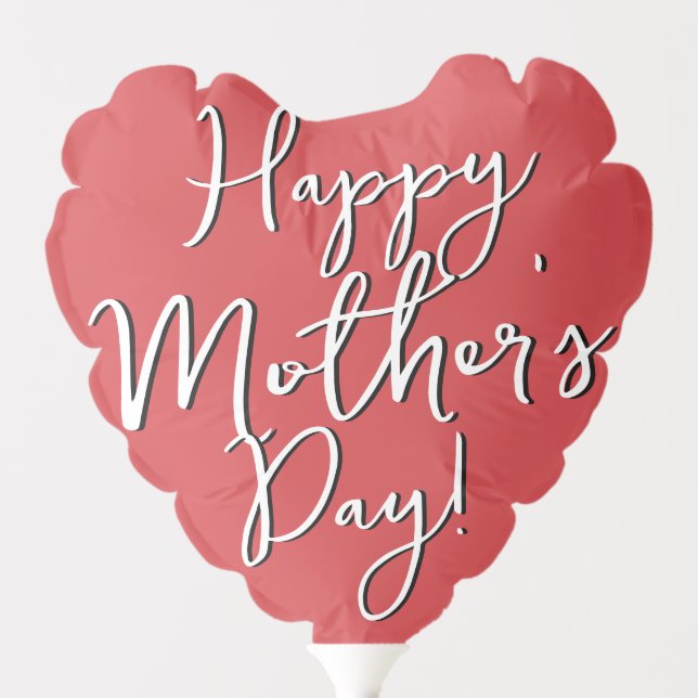 Happy Mother's Day Simple Modern Typography Balloon (Front)
