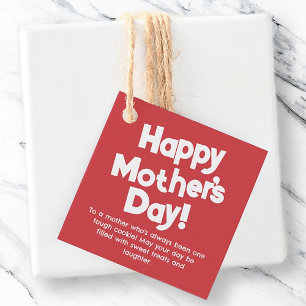 Happy Mother's Day Simple Modern Typography Favor Tags