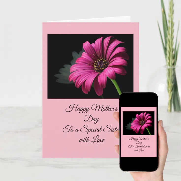 Happy Mother's Day Sister Card | Zazzle