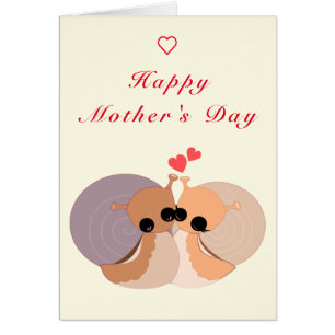 Happy Mother's Day - Snail Family - Hug Cards