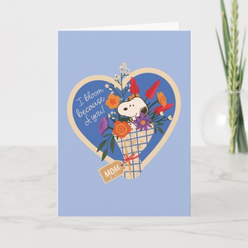 Happy Mother's Day | Snoopy Mom Heart Bouquet Card