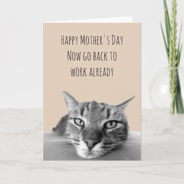 Happy Mother's Day Social Distancing Grump Cat Card (Front)