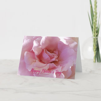 Happy Mother's Day Soft Pink Rose Holiday Card