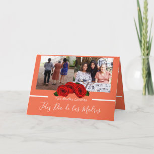 Happy Mothers Day Spanish Roses Custom Photo Card