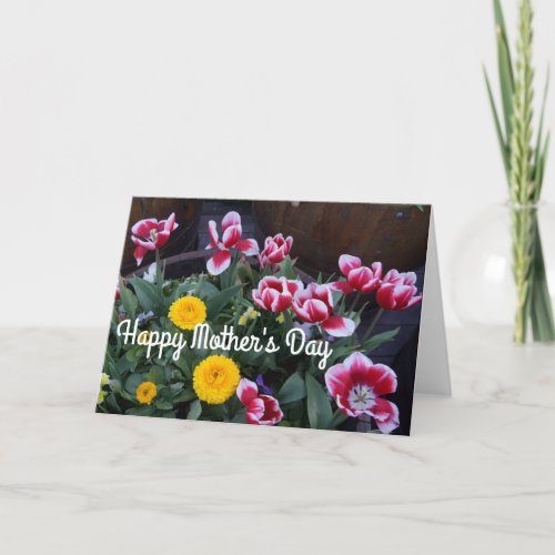 Happy Mothers Day Spring Flowers 4 Card