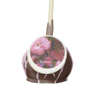 Happy Mothers Day Spring Pink Cherry Blossoms Cake Pops