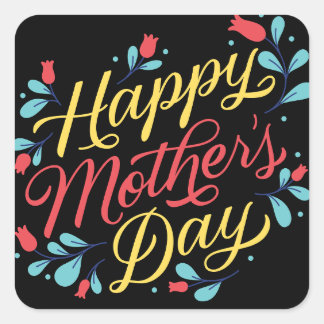 Happy Mother's Day Square Sticker