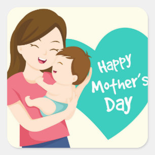 Happy Mother's Day Square Sticker