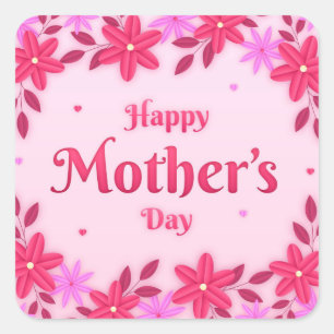 Happy Mother's Day Square Sticker
