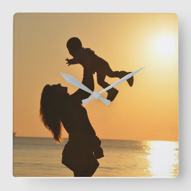 HAPPY MOTHER'S DAY SQUARE WALL CLOCK (Front)