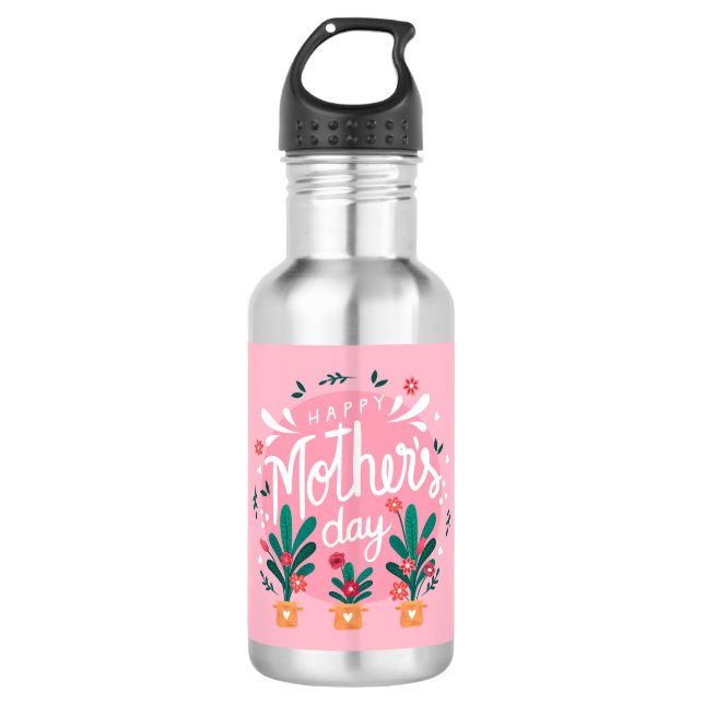 Happy Mother's Day Stainless Steel Water Bottle (Front)