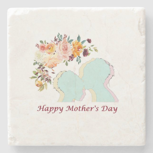 Happy Mother's Day Stone Coaster (Front)