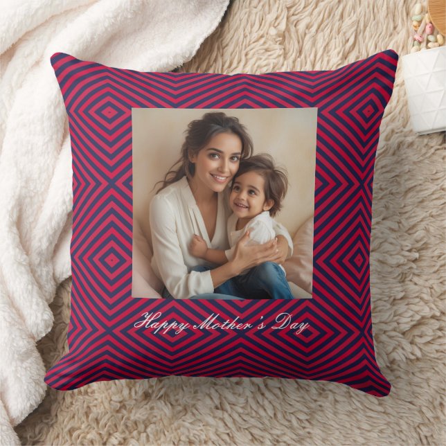 Happy Mother's Day Stylish Throw Pillow (Blanket)