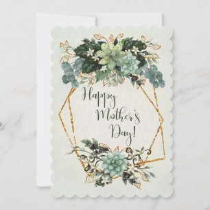 Happy Mother's Day Succulent Swag Organic Frame