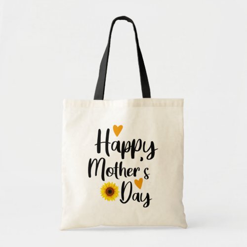 Happy Mothers Day  Sunflower Mothers Day Gift Tote Bag