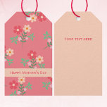 Happy Mother's Day Sweet Pink Daisy Bouquet Retro  Gift Tags<br><div class="desc">Happy Mother's Day Sweet Pink Daisy Bouquet Retro Floral Pattern. Pretty, cute, sweet pink, feminine, girly, playful and trendy design by Dreaming Cocoon. A great choice for a mom who loves flowers and pink color. Order this pretty gift tags today to express your love to your mom, grandma, and the...</div>