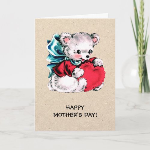 Happy Mothers Day Sweet Teddy Bear  Card