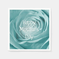 Happy Mother's Day Teal Rose Abstract Photography