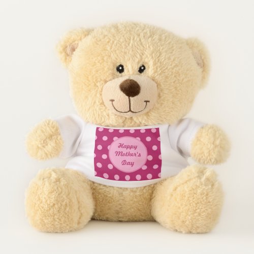 Happy Mothers Day Teddy Bear Magenta  Pink