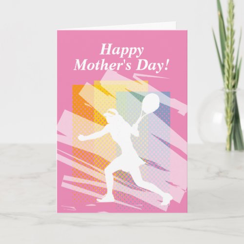 Happy Mothers Day tennis design greeting Card