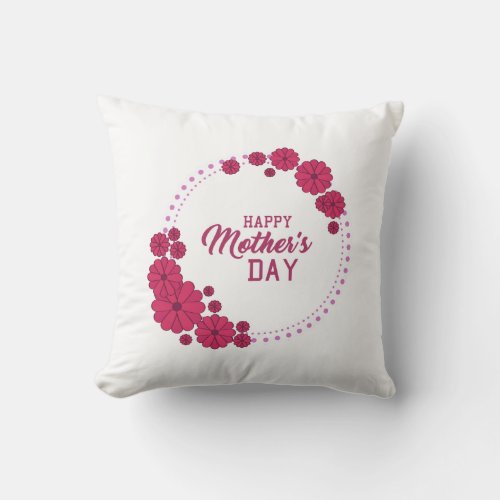 Happy mothers day throw pillow