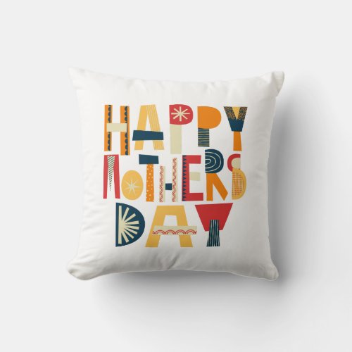 Happy mothers day throw pillow