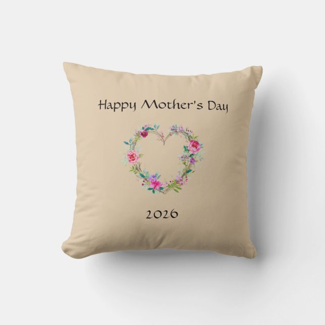 Happy Mother's day Throw Pillow (Front)