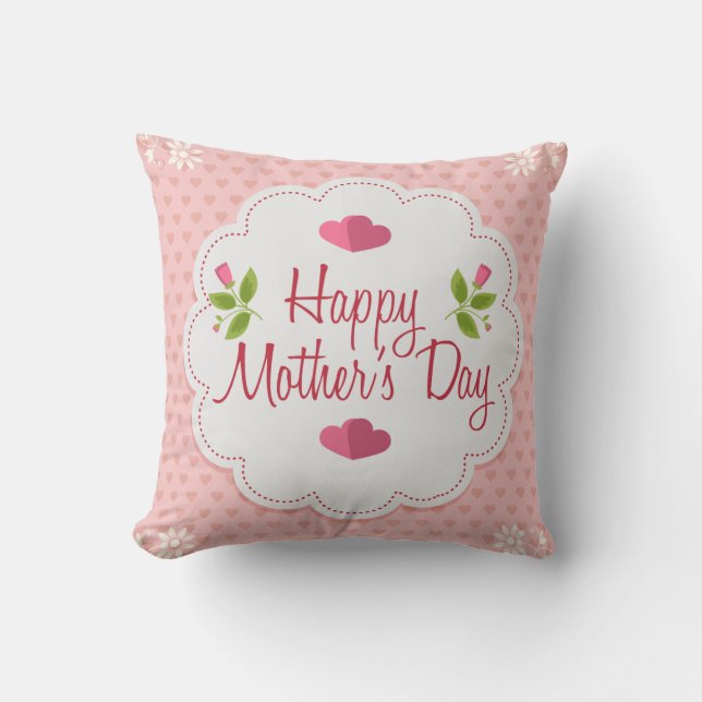 Happy mother's day throw pillow (Front)