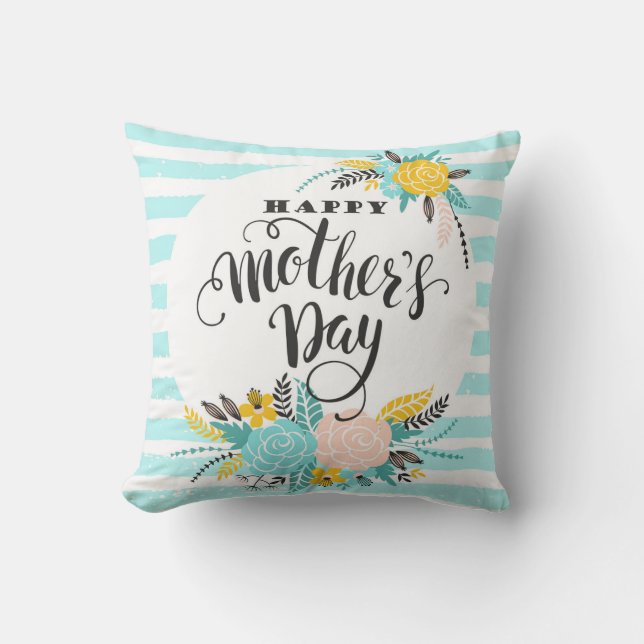 Happy Mother's Day Throw Pillow (Front)