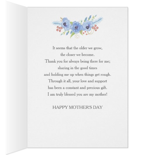 Happy Mother's Day to a very special Mom flowers (Inside (Right))