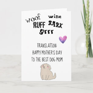 Happy Mother's Day to Best Dog Mom From Dog Card