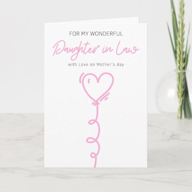 Happy Mothers Day To Daughter in Law Pastel Flower Card (Front)