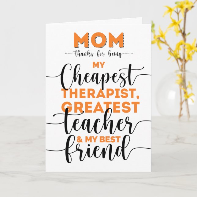 Happy Mother's Day to my best friend Card (Yellow Flower)